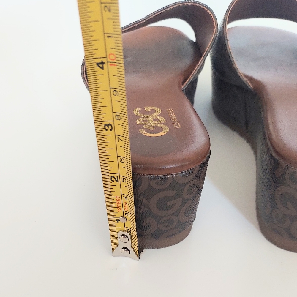 GBG Los Angeles Platform Logo Slide Sandals Shoes Size Womens 6.5 - Picture 6 of 7